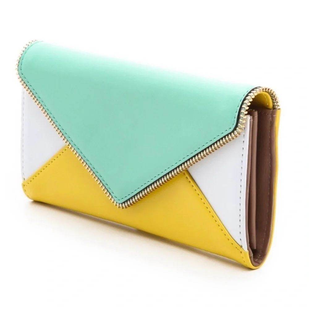 Rebecca Minkoff Oliver Multicolor Genuine Leather Envelope Wallet